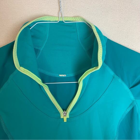 Lululemon Trail Bound women's size 4 1/2 zip blue mesh luxtreme cold weather run - Picture 10 of 14